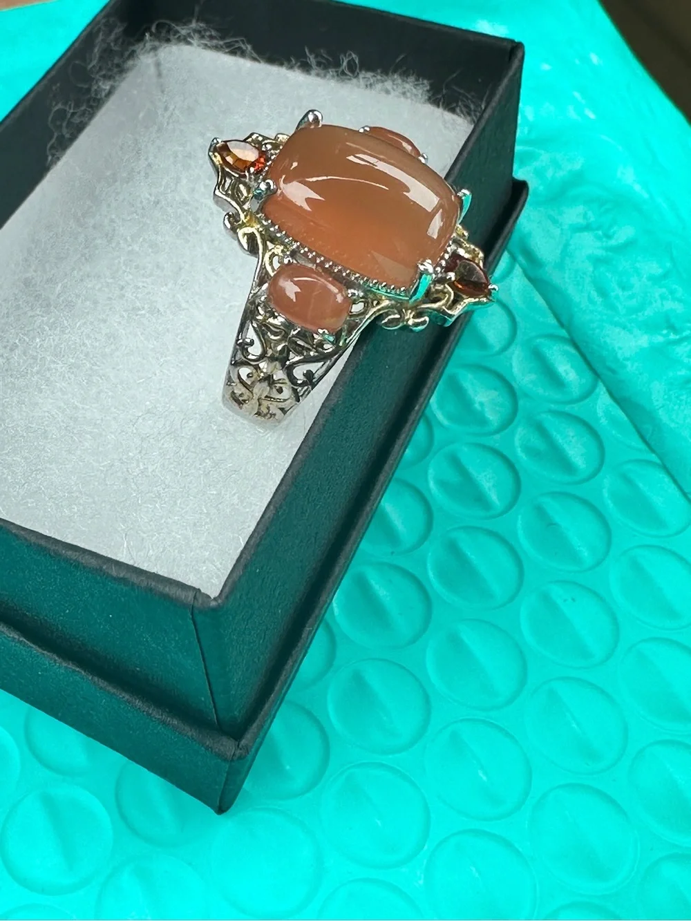 Statement Piece! Vintage-style cocktail ring in Sterling Silver
